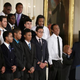 President Barack Obama delivers remarks about his My Brother’s Keeper initiative with students from Chicago’s Youth Guidance program Becoming a Man in the East Room at the White House Feb. 27, 2014, in Washington, D.C.
Chip Somodevilla/Getty Images
